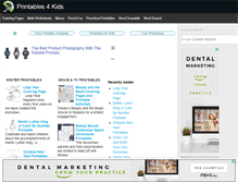 Tablet Screenshot of printables4kids.com